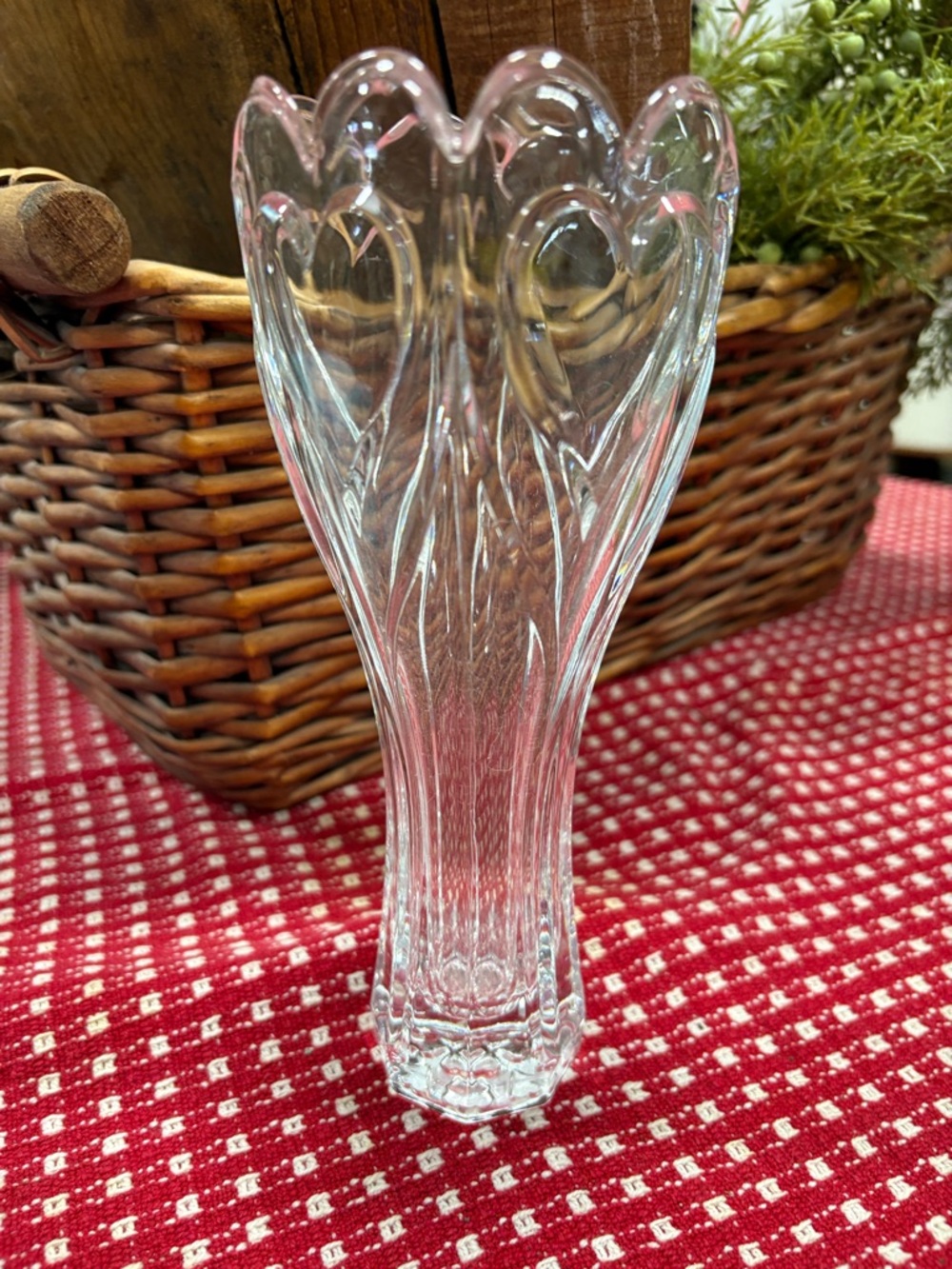 Deplomb  Lead Crystal Heart Vase